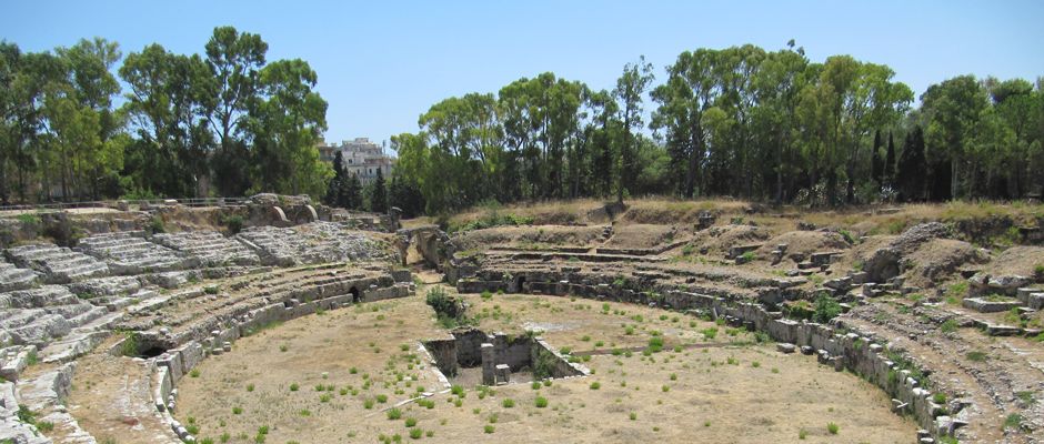 Ancient theatre carved in rock, Sicily